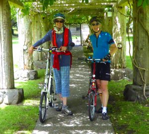 Sooney & Julie touring Comox during Canada Day weekend, 2016