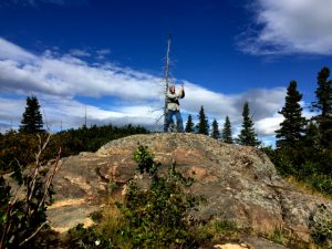 Nearly blown off a ridge while attempting a pano.